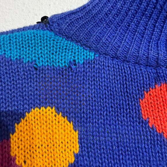 IB Diffusion Sport Blue Sequin Knit Vintage Sweater Sz M - Picture 9 of 13